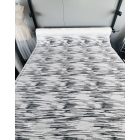 ED-11-1845 Törtfehér organza alapú csíkos jacquard szövésű anyag 
