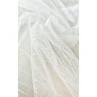 ED-26-1086 Színes glitteres mintás törtfehér tüll 150 cm