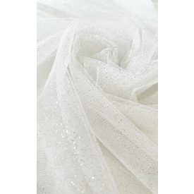 ED-26-1396 Törtfehér csillámtüll
