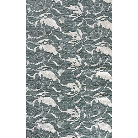 ED-26-171 Nagy mintás glitteres törtfehér tüll 150cm