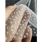 ED-26-302 Hófehér puha glitter tüll