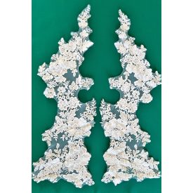 ED-31-2265 Hófehér romantikus óriás virágmotívum