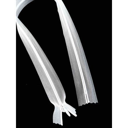 ED-84-2986 60 CM átlátszó törtfehér rejtett húzózár